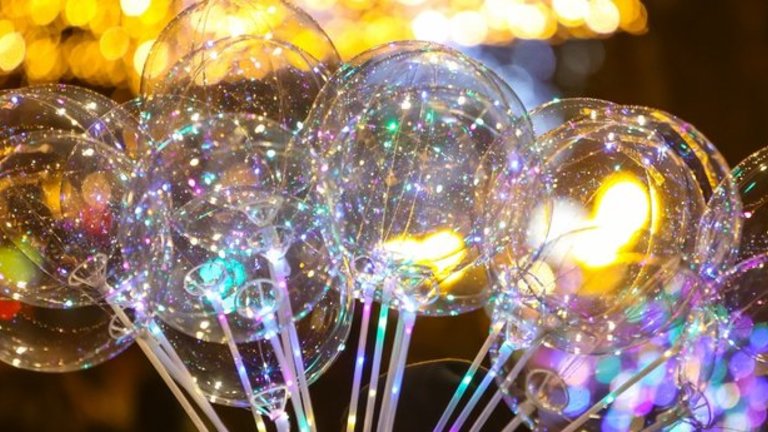 Balões de gás hélio decorativos, transparentes e coloridos