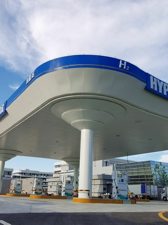 Um grande portfólio de postos de abastecimento de hidrogênio